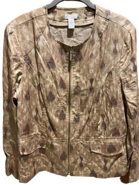 14. WOMENS CHICO’S 2/L DETAIL JACKET